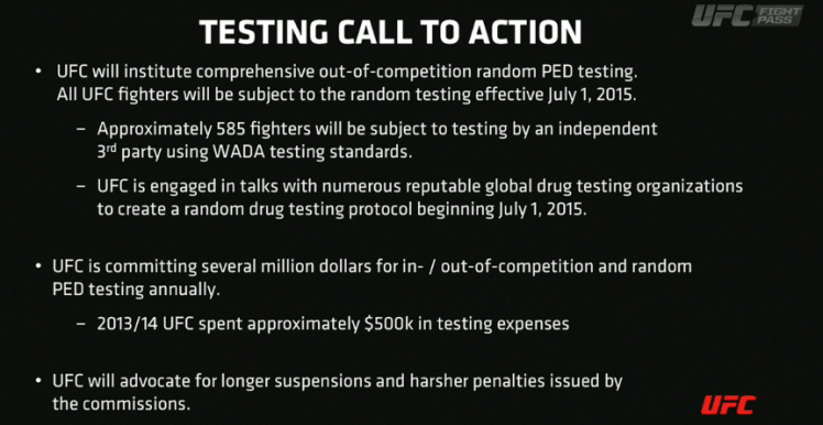 UFC Template of Enhanced Testing Policy