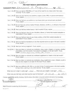 Pacquiao Questionairre