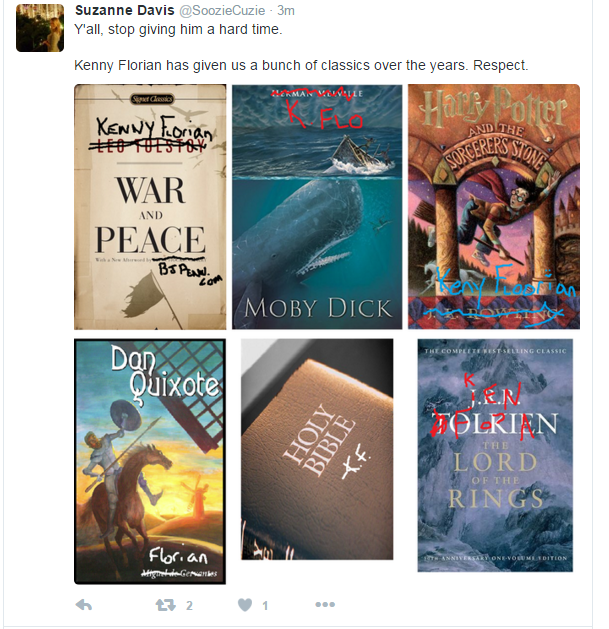 Screenshot tweet mocking Florian