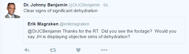 Dr B Tweet re Hendricks